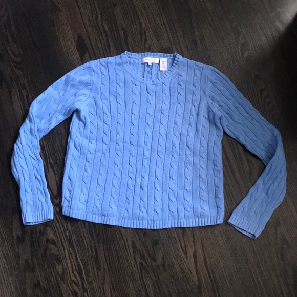 Emanuel Ungaro Sweaters - Emanuel Ungaro Blue Cable Sweater - Size M